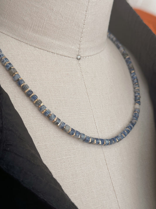 Blue Beaded Necklace Necklaces