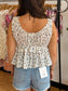 Blue Bloom Tie Top Shirts & Tops