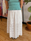 White Eyelet Midi Skirt Bottoms