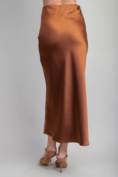 Midi Satin Skirt