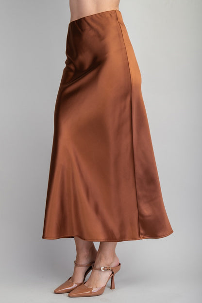 Midi Satin Skirt