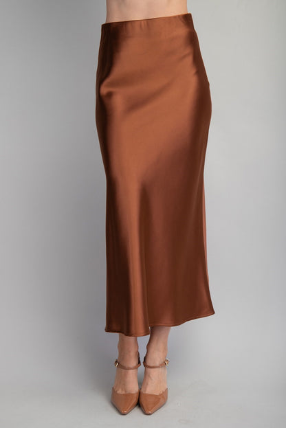 Midi Satin Skirt