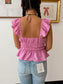 Bubblegum Shirred Waist Top Shirts & Tops