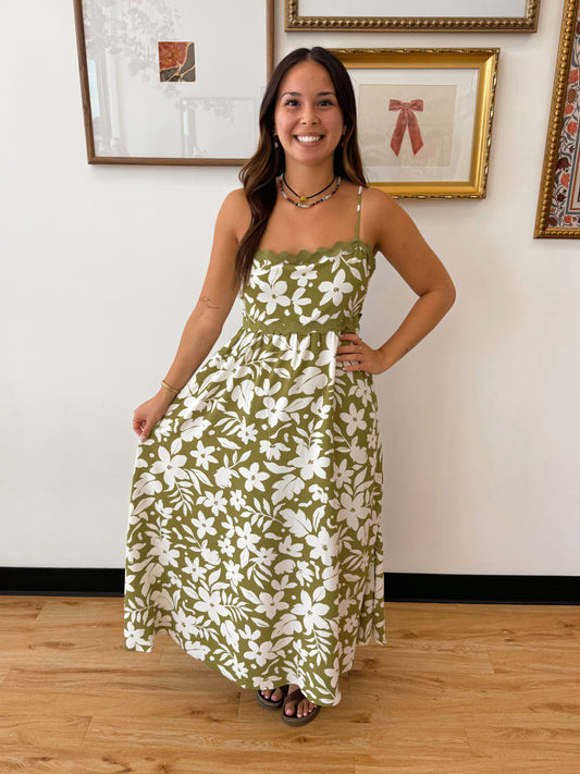 Garden Cutie Kiwi Midi Dress Dress