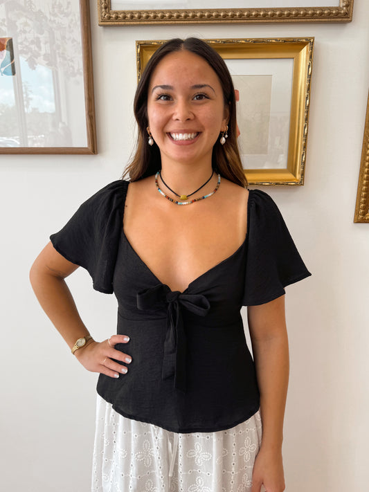 Breezy Babe Tie-Front Top Shirts & Tops