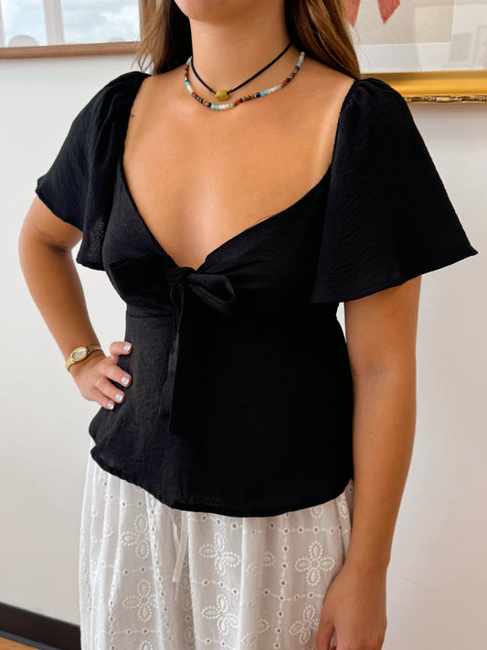 Breezy Babe Tie-Front Top Shirts & Tops