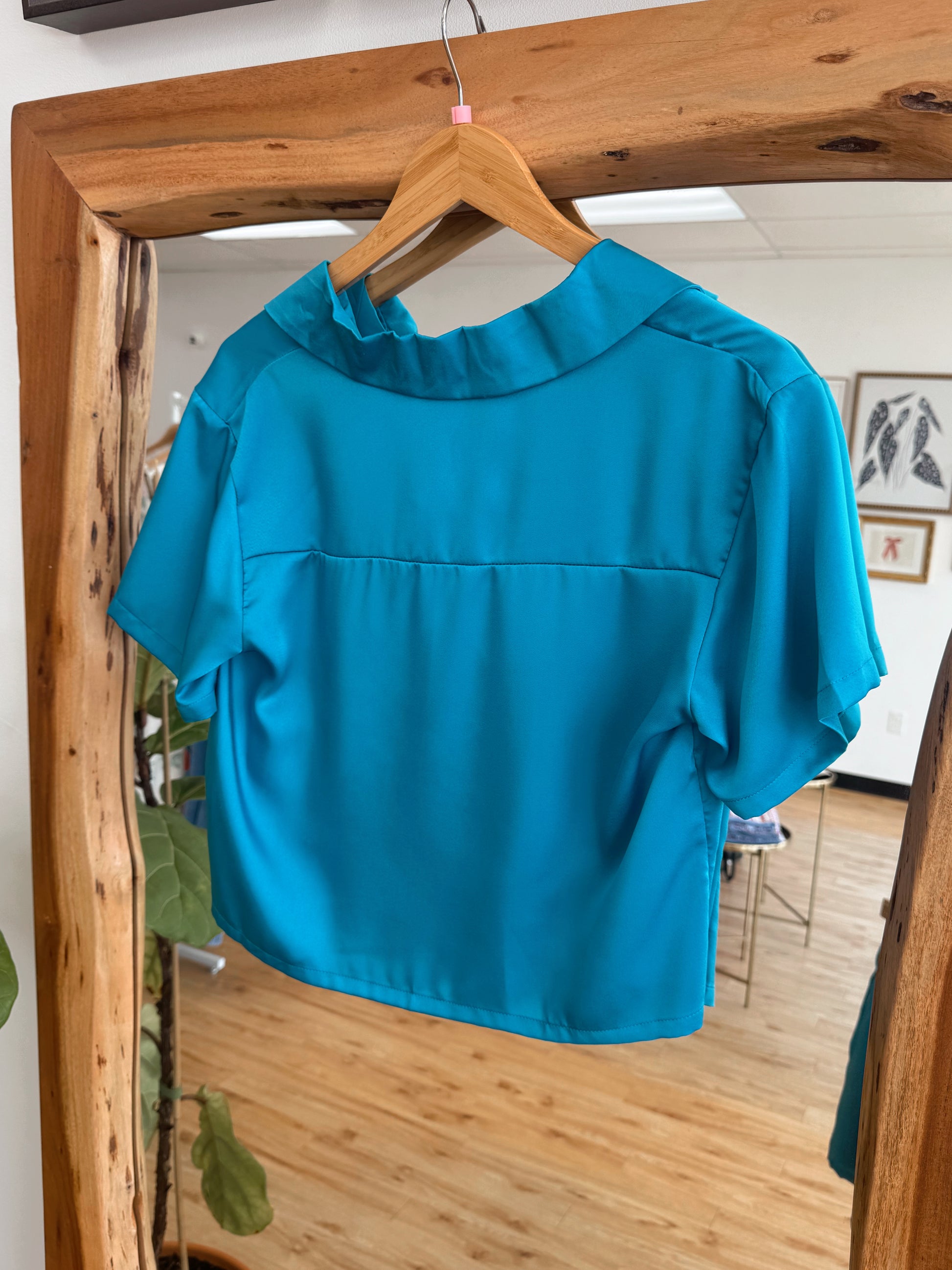 Peacock Silky Top Shirts & Tops