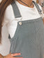 Striped Denim Overall Mini Dress Dress