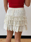 Lace Tiered Ruffle Mini Shorts Shorts