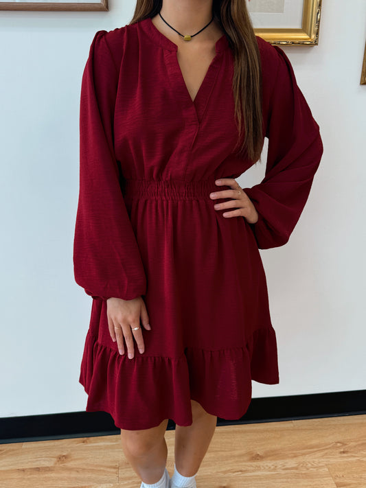 Long Sleeve Satin Dress Dress