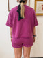 Corded Rib Short Sleeve Tee Shirts & Tops