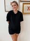 Corded Rib Short Sleeve Tee Shirts & Tops