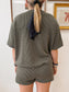 Corded Rib Short Sleeve Tee Shirts & Tops