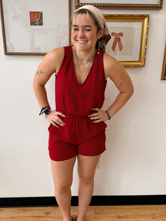 Easy Breezy V-Neck Romper Romper