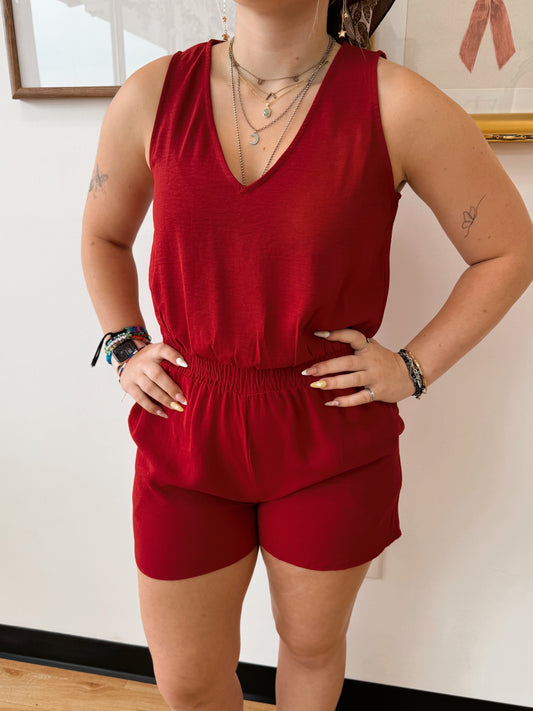 Easy Breezy V-Neck Romper Romper