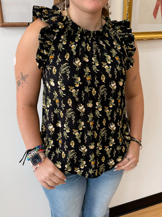Black Daisy Chain Blouse Shirts & Tops