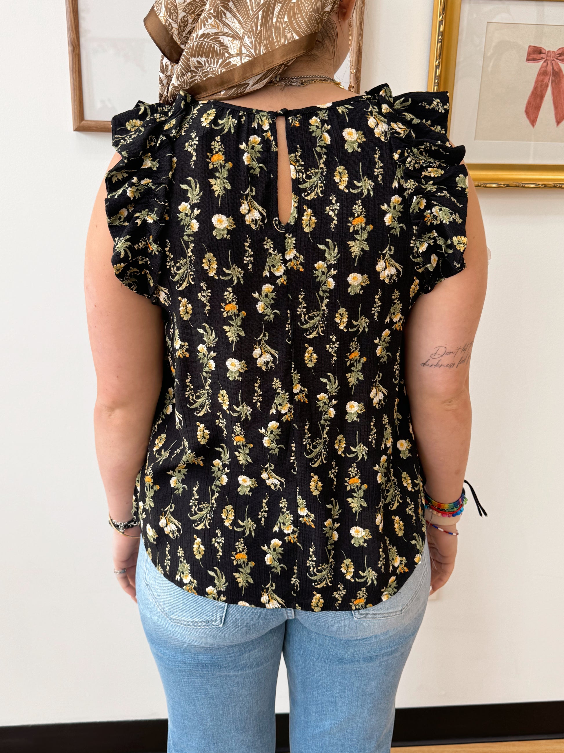 Black Daisy Chain Blouse Shirts & Tops