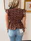 Burgundy Floral Smocked Top Shirts & Tops