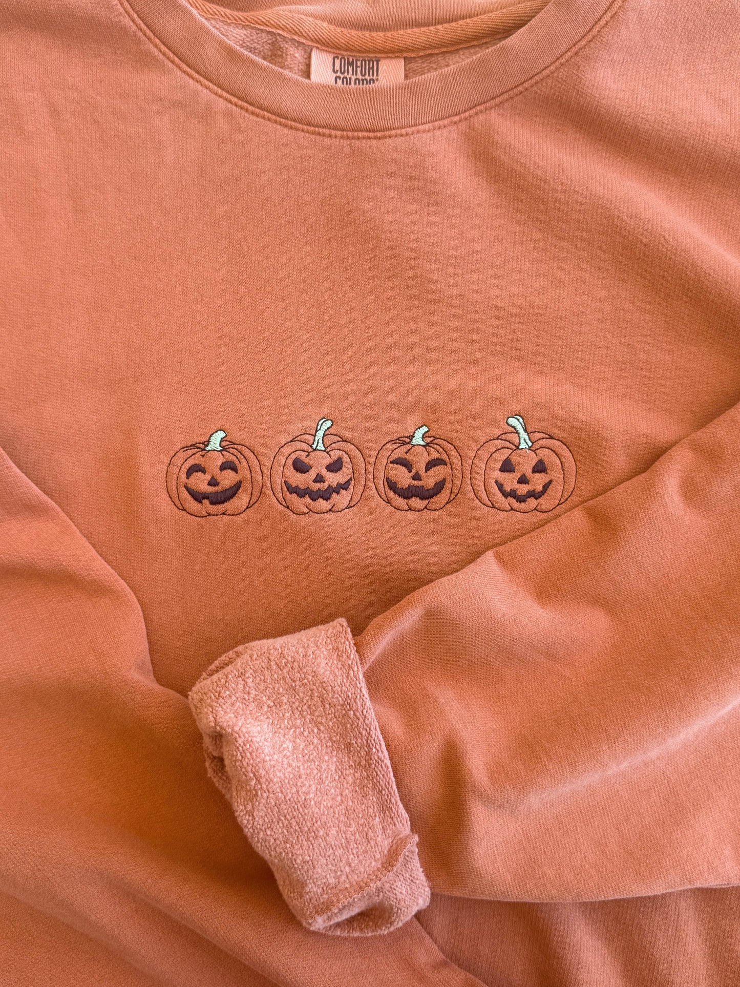 Jack O' Lantern Embroidery Sweatshirt