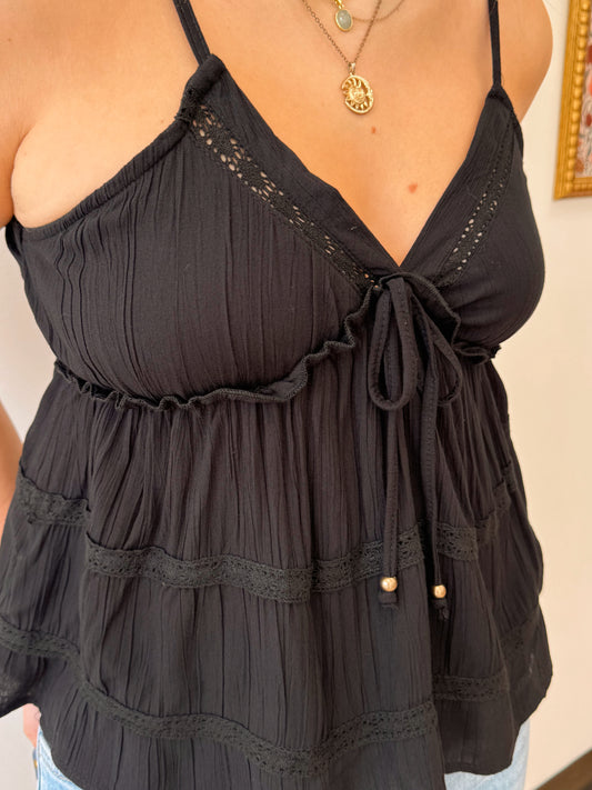 Lace Trim Cami Top Shirts & Tops