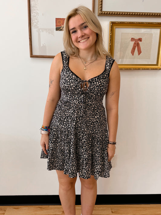 Sweetheart Floral Ruffle Mini Dress Dress