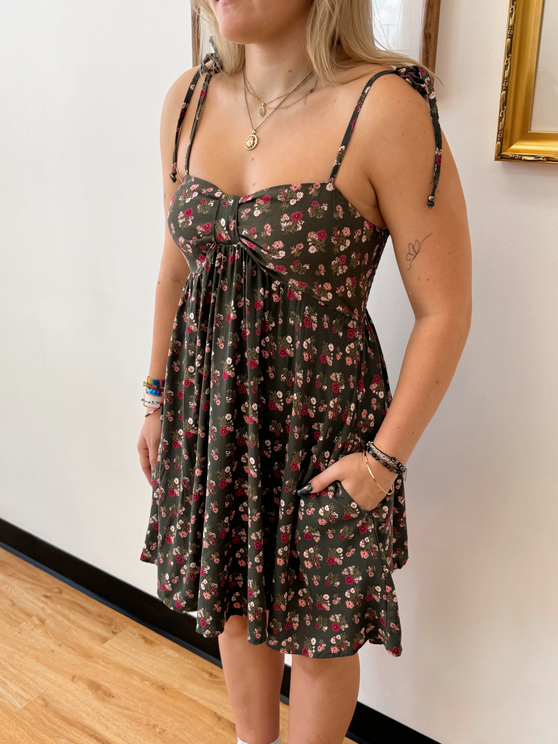 Sweetheart Floral Mini Dress Dress