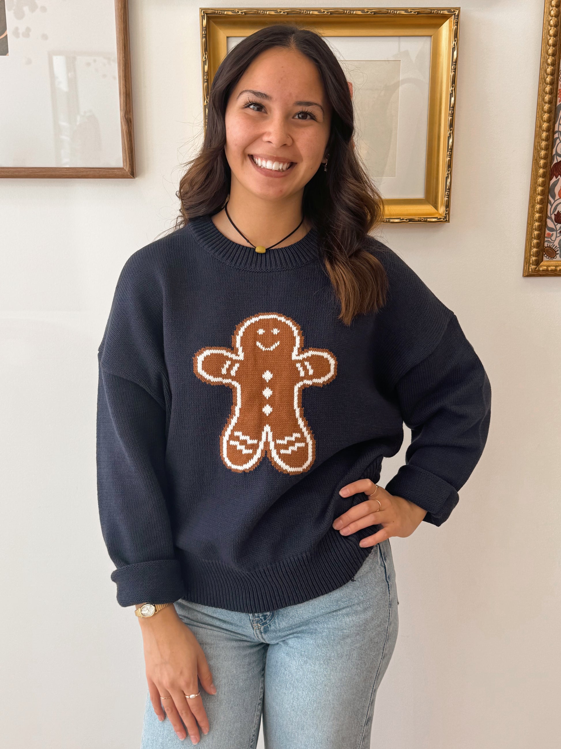 Gingerbread Crewneck Sweater
