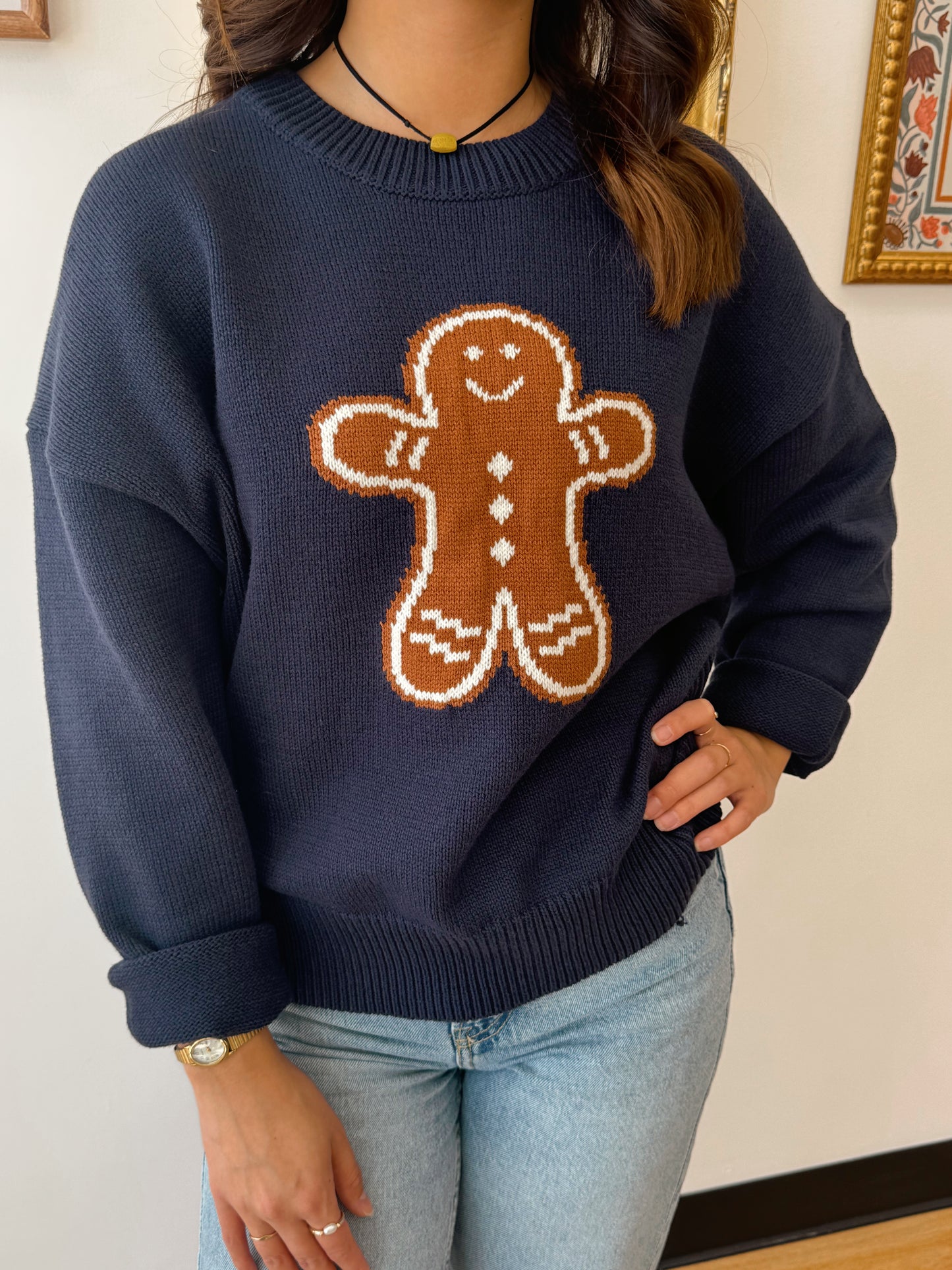 Gingerbread Crewneck Sweater