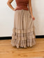 Tiered Ruffle Taupe Skirt Skirt