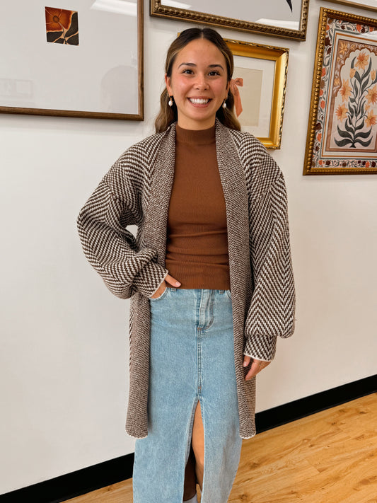 Brown Sweater Cardigan