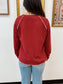 Waffle Knit Red Long Sleeve Top Shirts & Tops