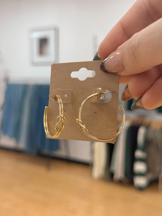 Knot Hoop Earrings