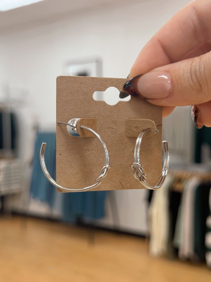 Knot Hoop Earrings