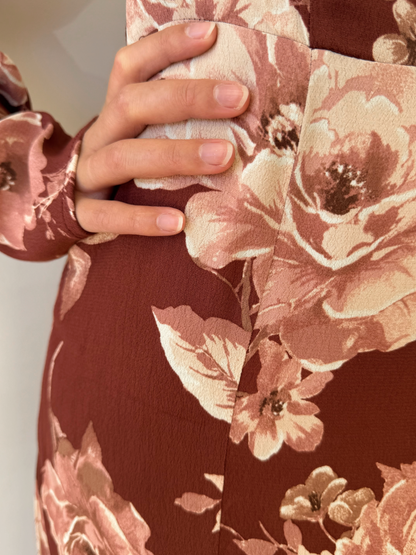 Floral Long Sleeve Maxi Dress