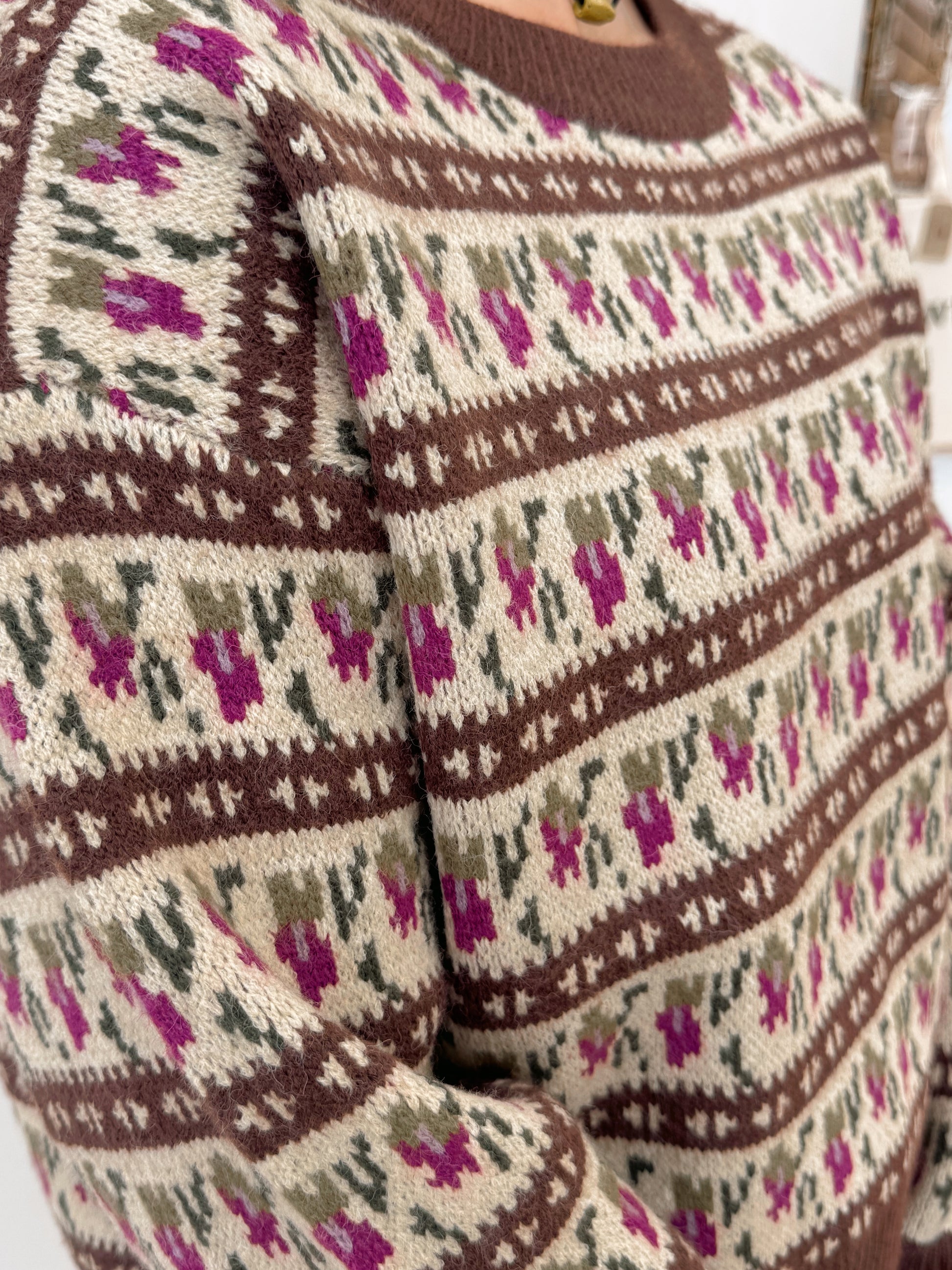 Western Boho Knit Sweater Shirts & Tops