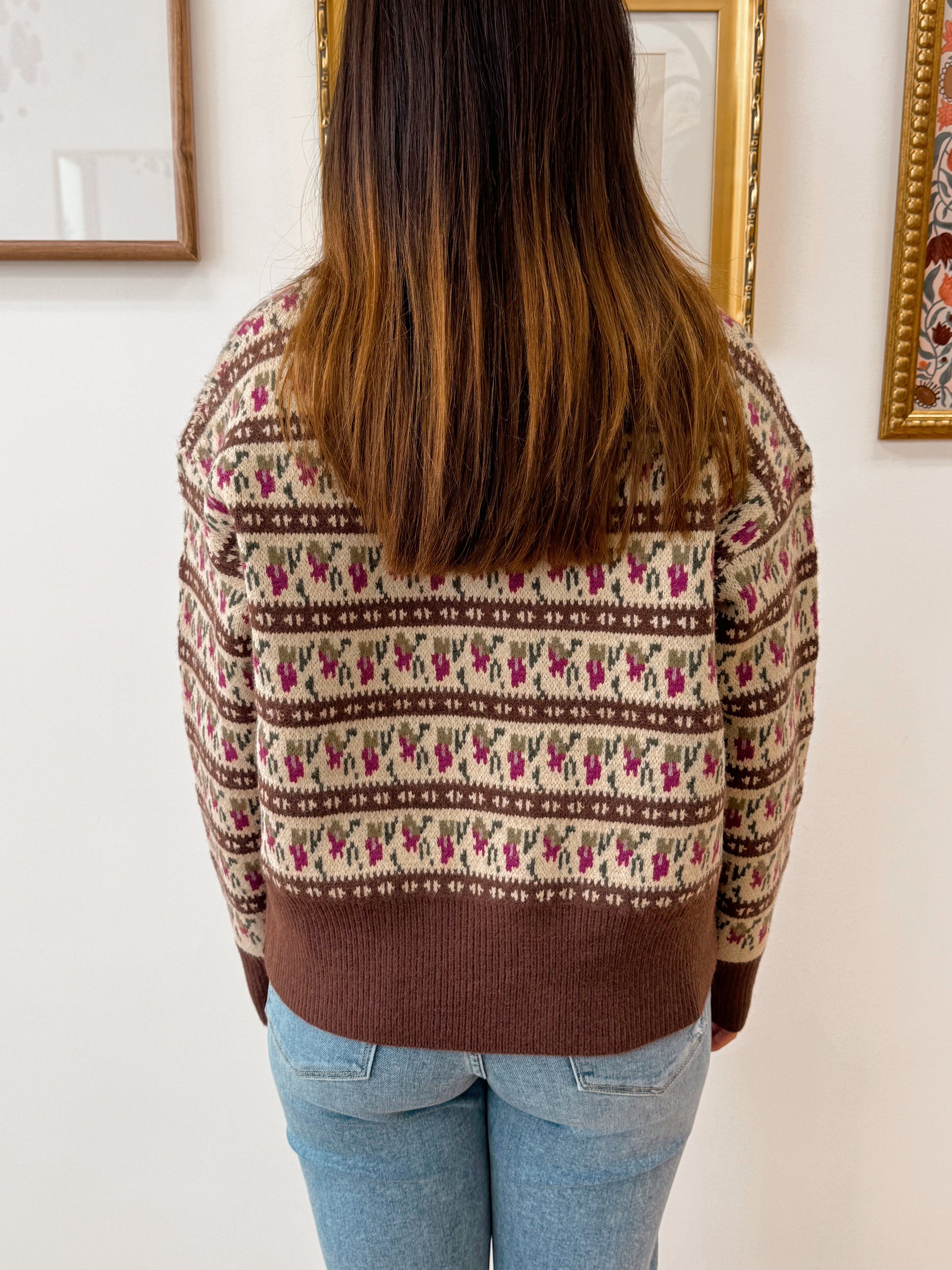 Western Boho Knit Sweater Shirts & Tops