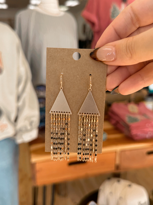 Triangle Fringe Earrings