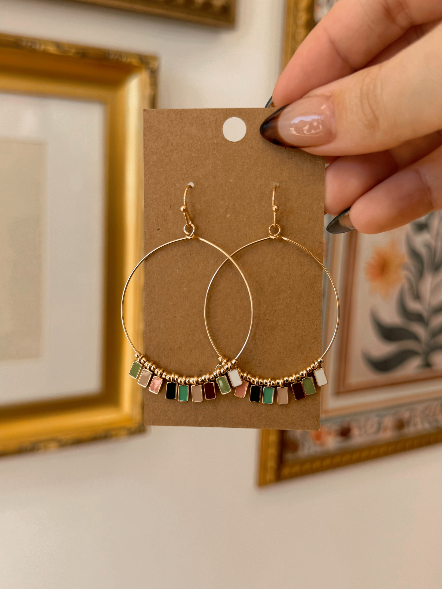 Fall Charm Hoop Earrings