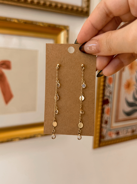 Coin & Rhinestone Earrings