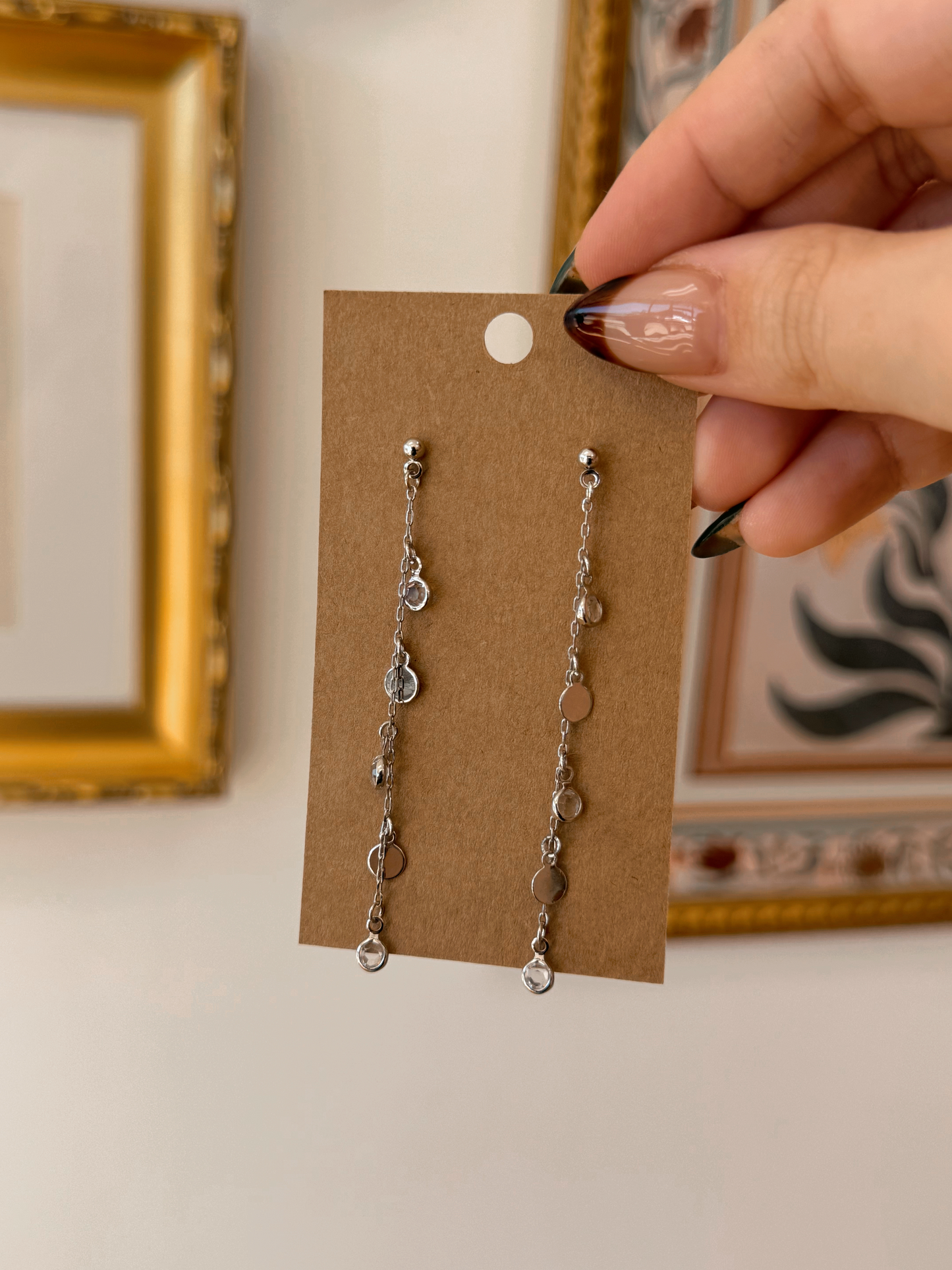 Coin & Rhinestone Earrings