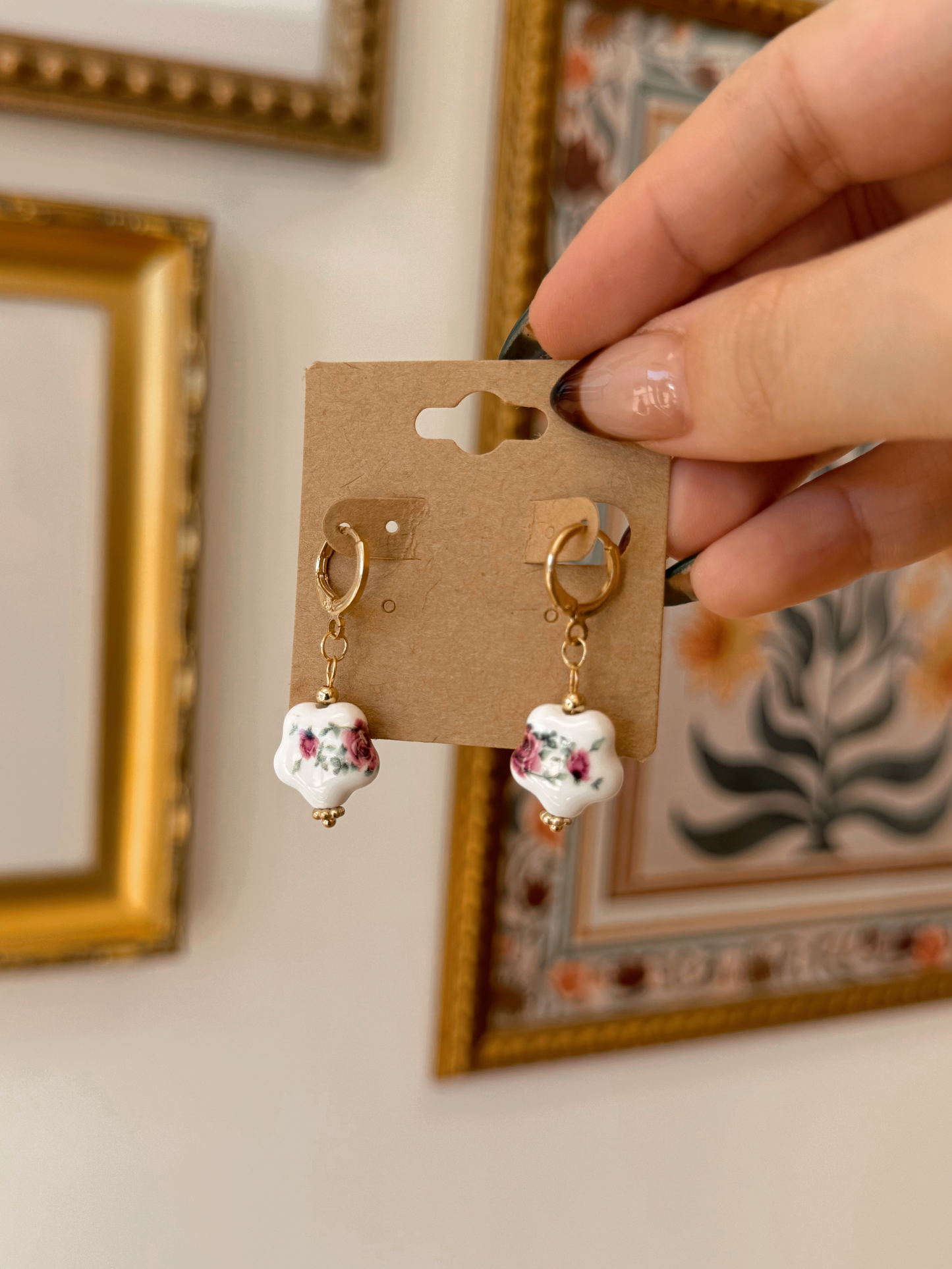 Porcelain Flower Earrings