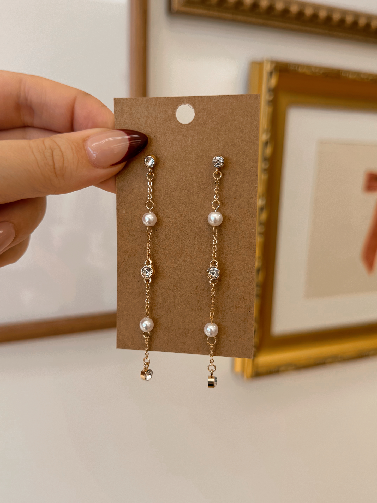 Pearl Chain Earrings