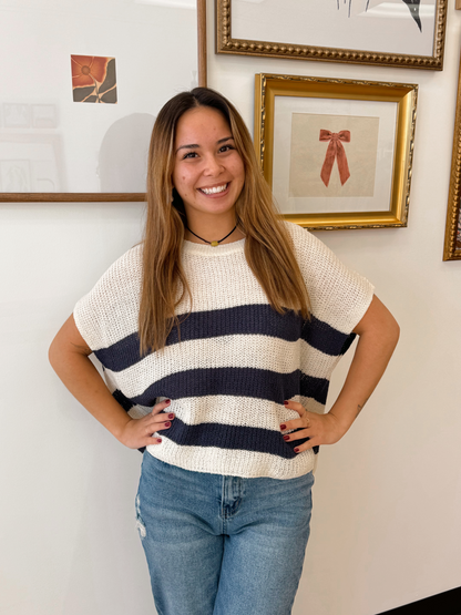 Striped Breezy Sweater Top