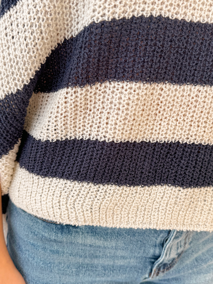 Striped Breezy Sweater Top