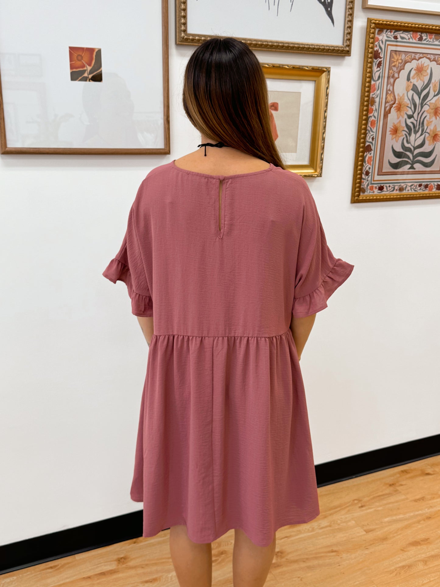 Mauve Short Sleeve Dress