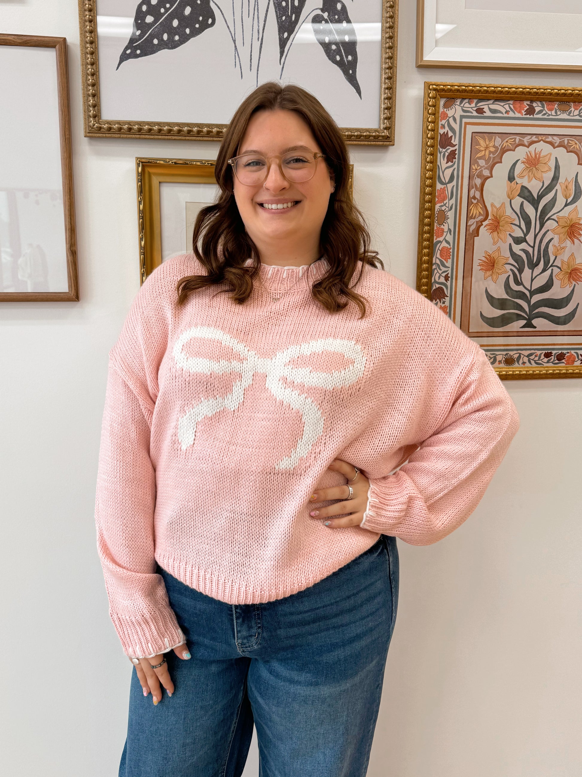 Big Pink Bow Sweater