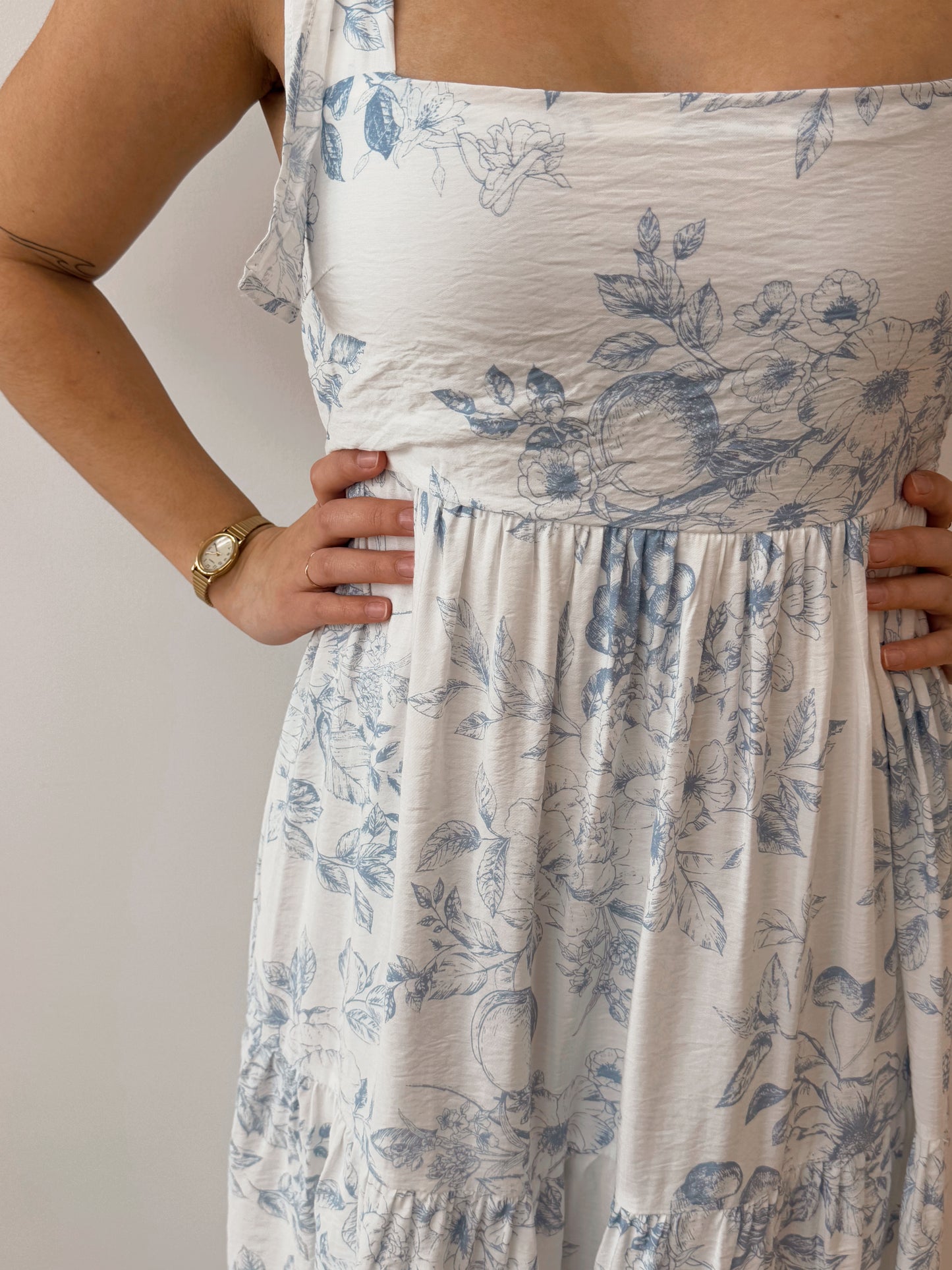 Blue Floral Tea Party Dress