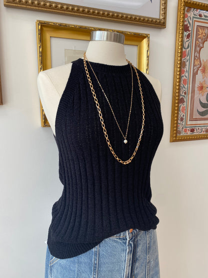 Soft Halter Ribbed Tank Top