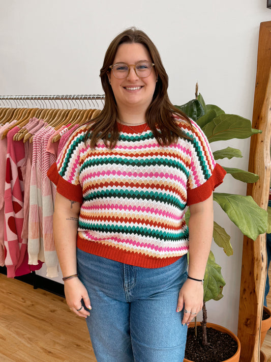 Colorful Textured Top