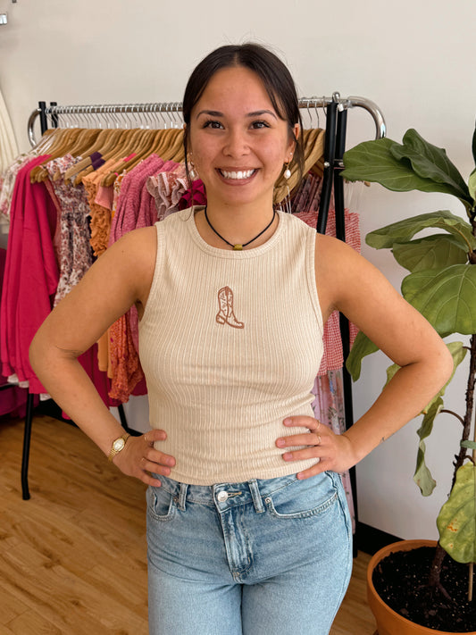 Cowgirl Boot Tank Top